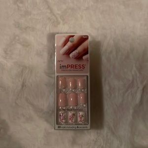 Pink floral imPress manicure